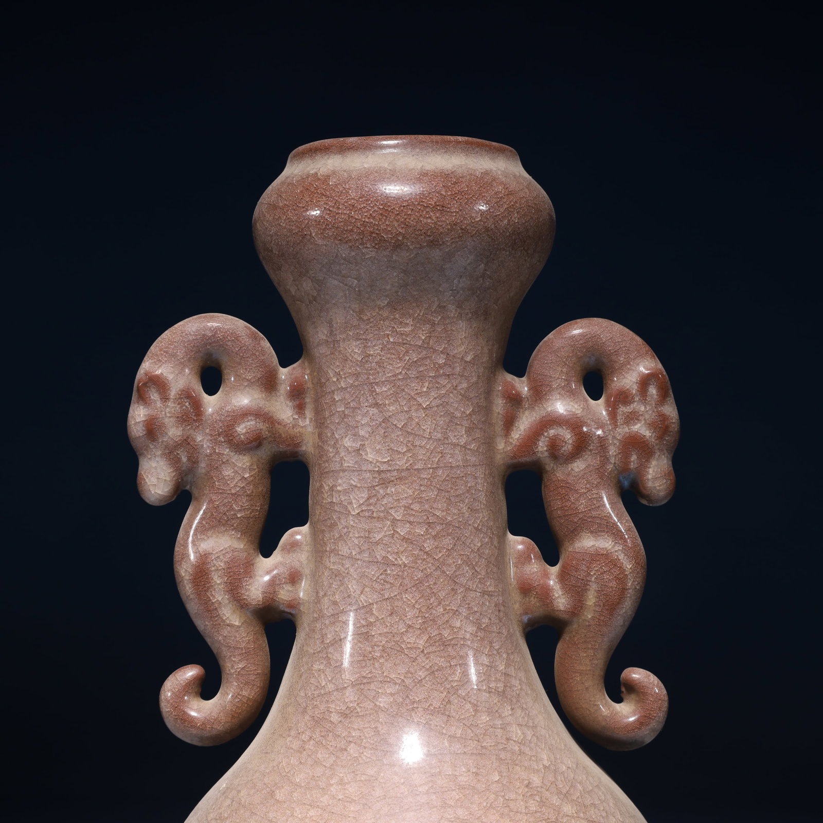 An Exquisite Guan yao Double-Ears Vase - 2