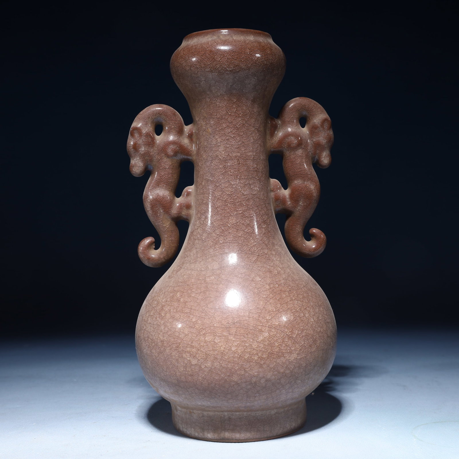 An Exquisite Guan yao Double-Ears Vase - 7