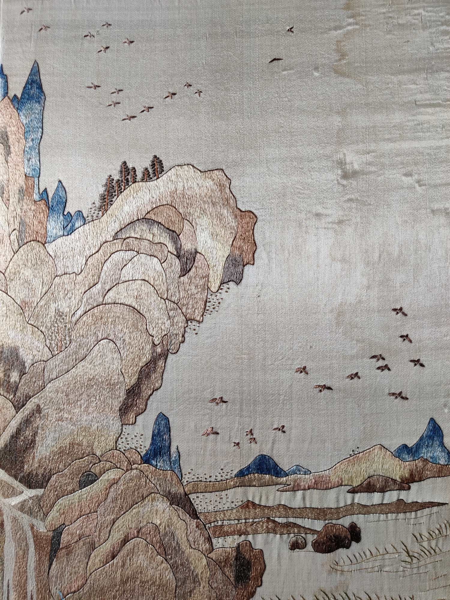 Cantonese Embroidery Landscape Pattern Four Screens - 3
