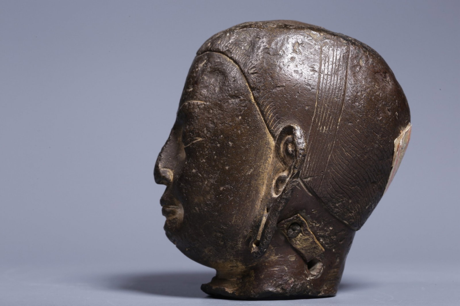 A Rare Bronze Guru's Head - 5