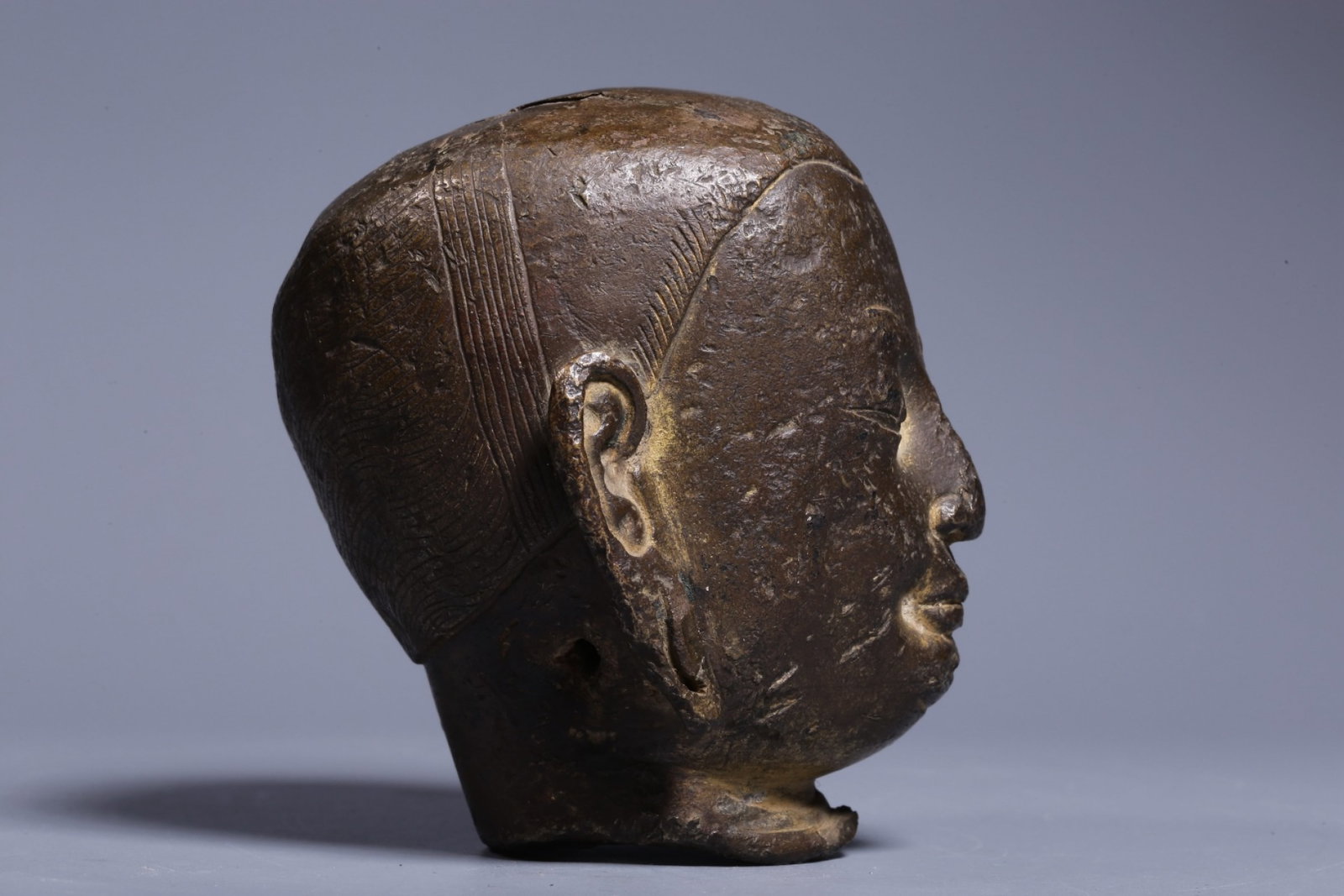 A Rare Bronze Guru's Head - 7