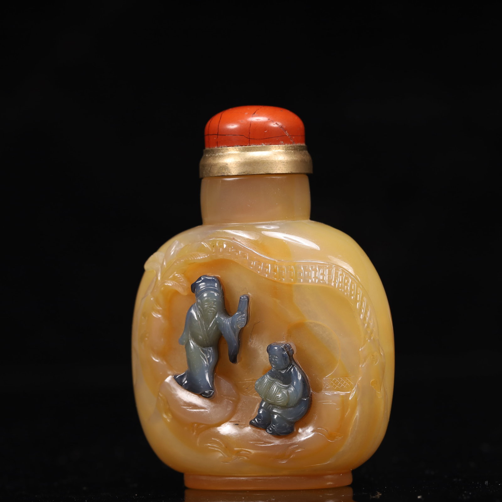 An Exquisite Agate Figure Pattern Snuff Bottle - 2
