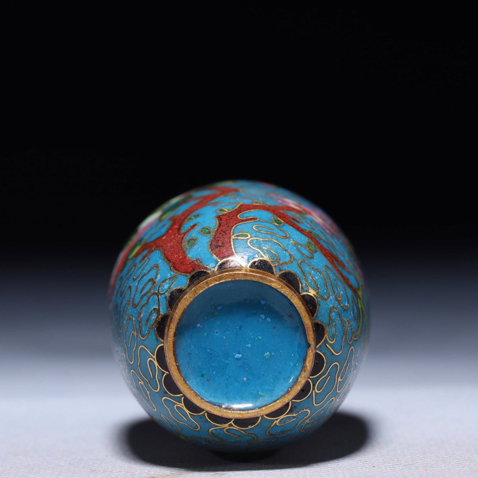 An Exquisite Cloisonne Peach Pattern Snuff Bottle - 6
