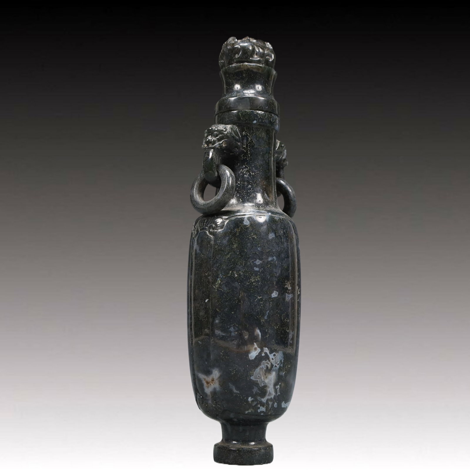 An Exquisite Jasper Double-Ears Vase - 4