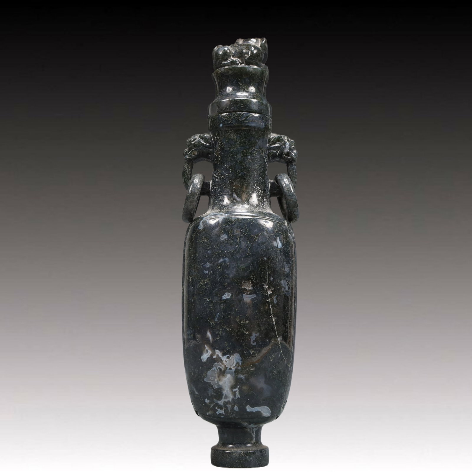 An Exquisite Jasper Double-Ears Vase - 5