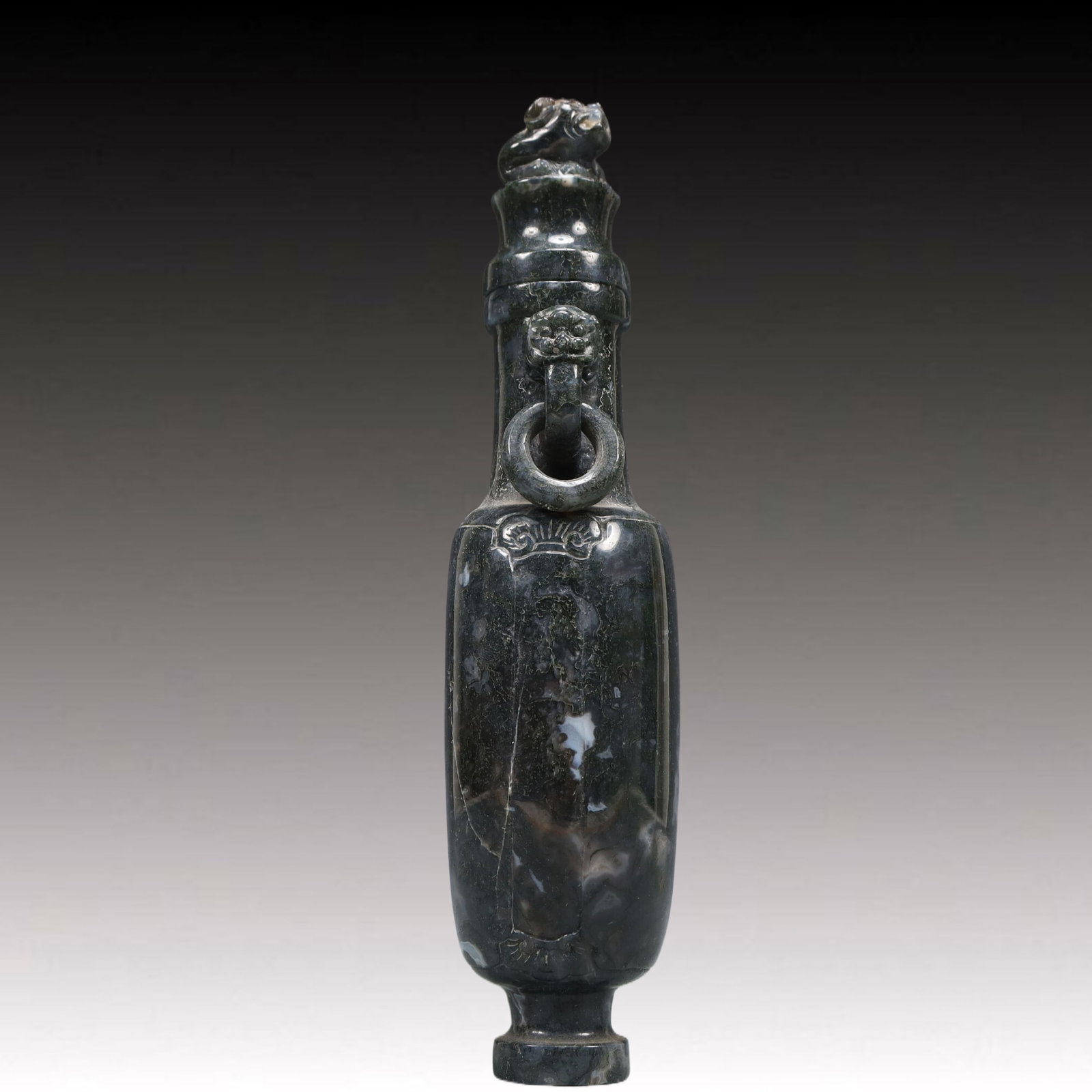 An Exquisite Jasper Double-Ears Vase - 6