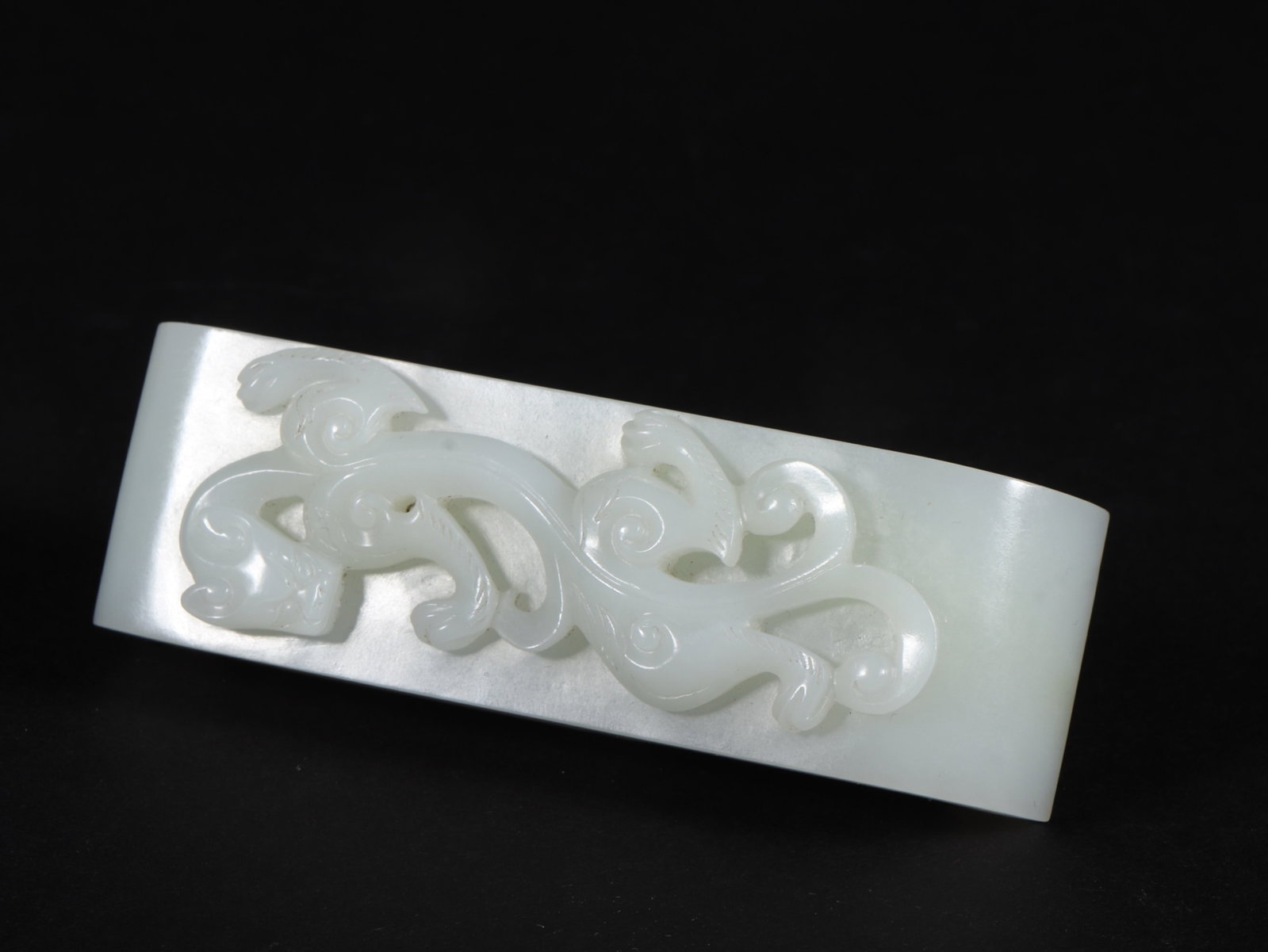 An Exquisite White Jade Dragon Pattern Belt - 2