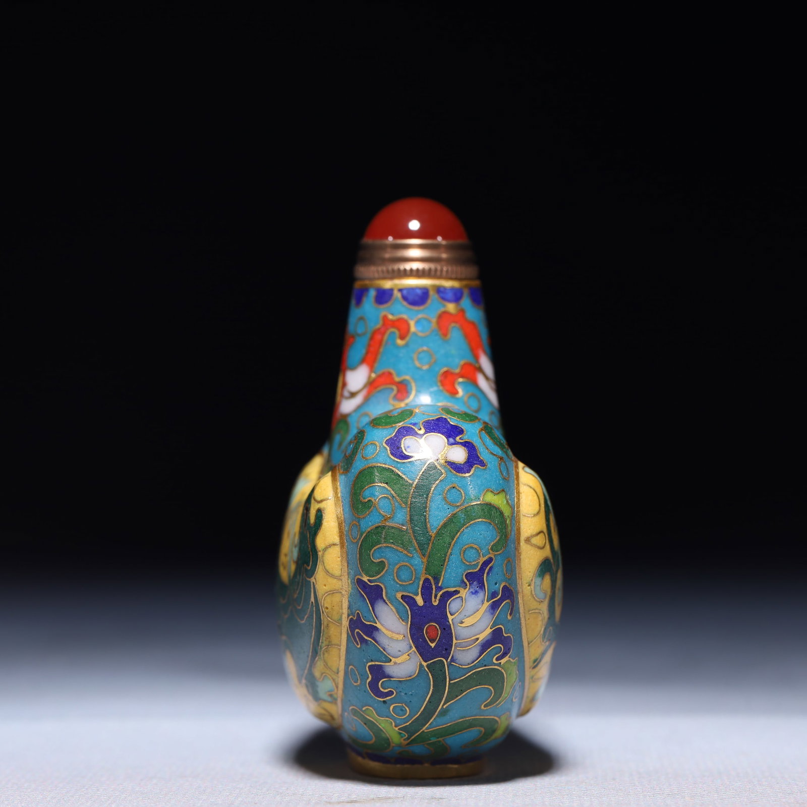 An Exquisite Cloisonne Chi-Dragon Pattern Snuff Bottle - 6