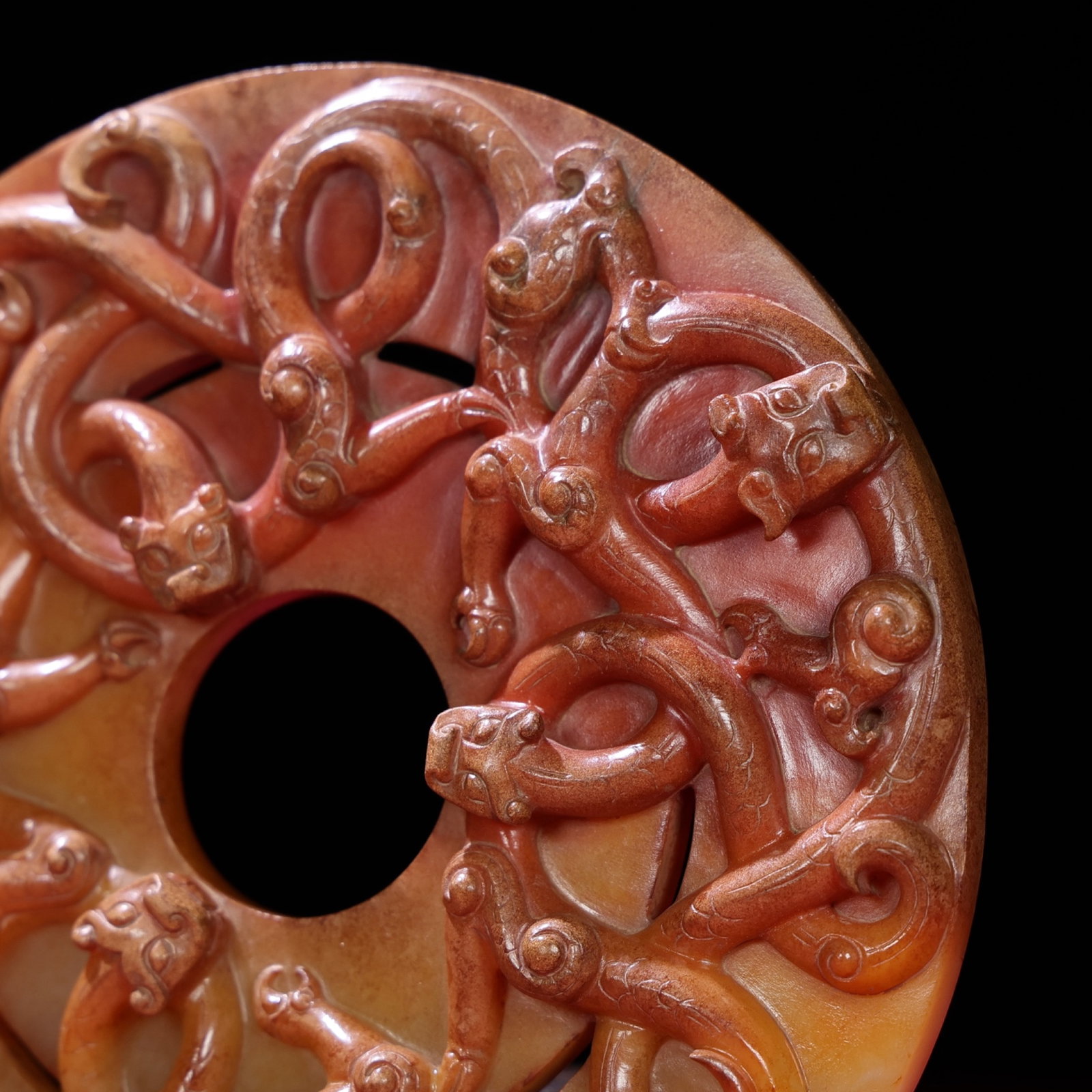 An Exquisite White Jade Chi-Dragon Pattern Pendant - 4