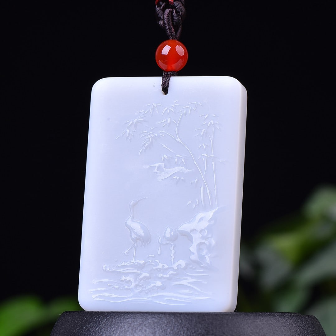 An Exquisite White Jade Pendant - 3
