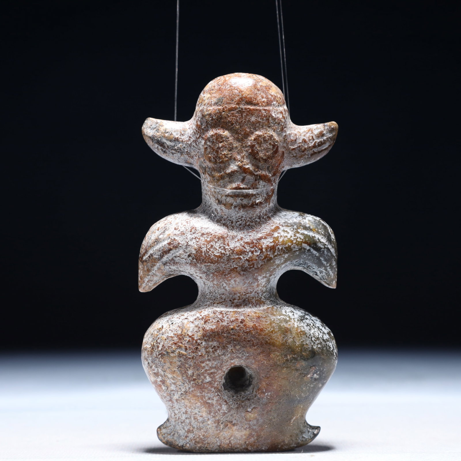 An Archaic Hongshan Culture Yellow Jade Figure Ornament (1 of 6)