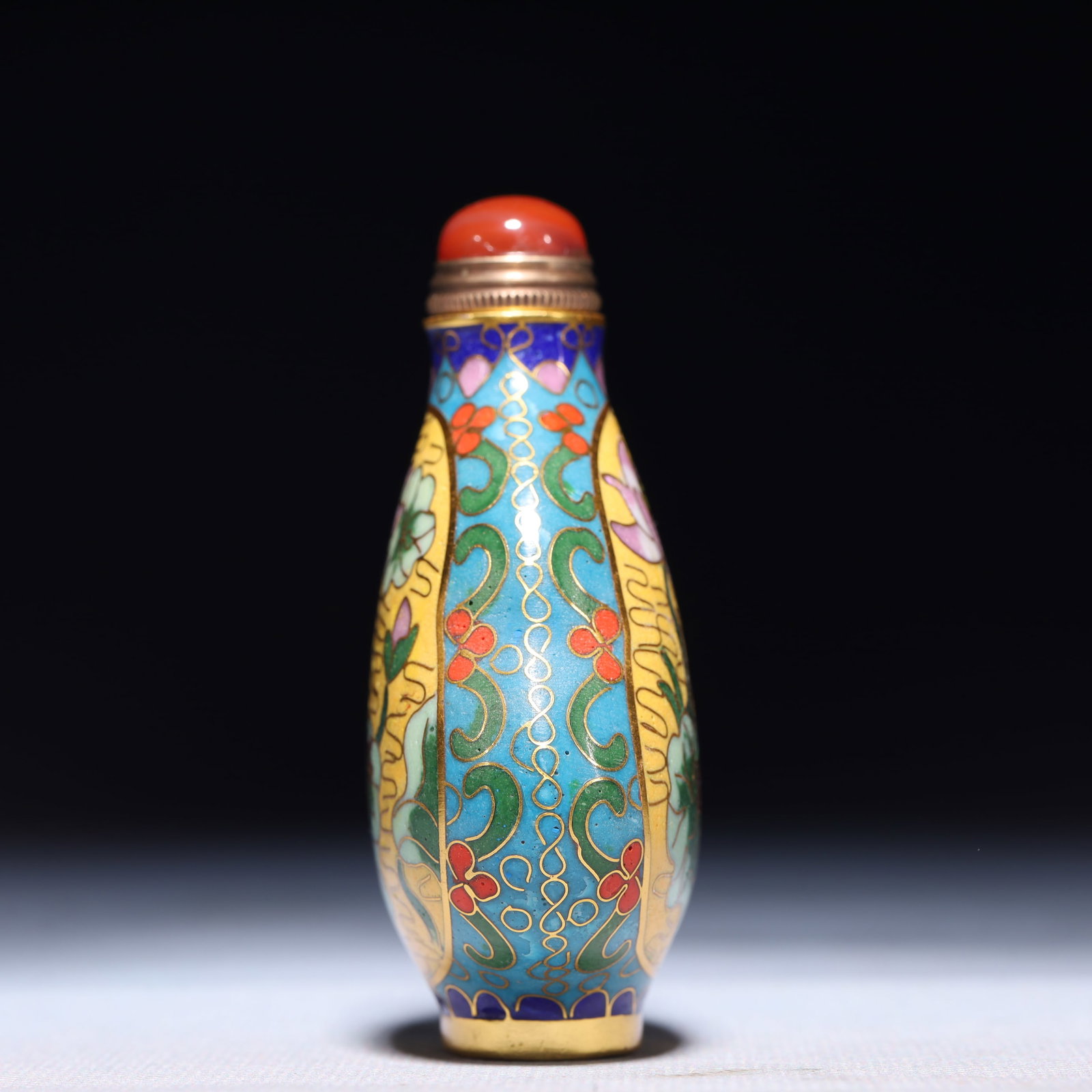 An Exquisite Cloisonne Lotus Pattern Snuff Bottle - 6