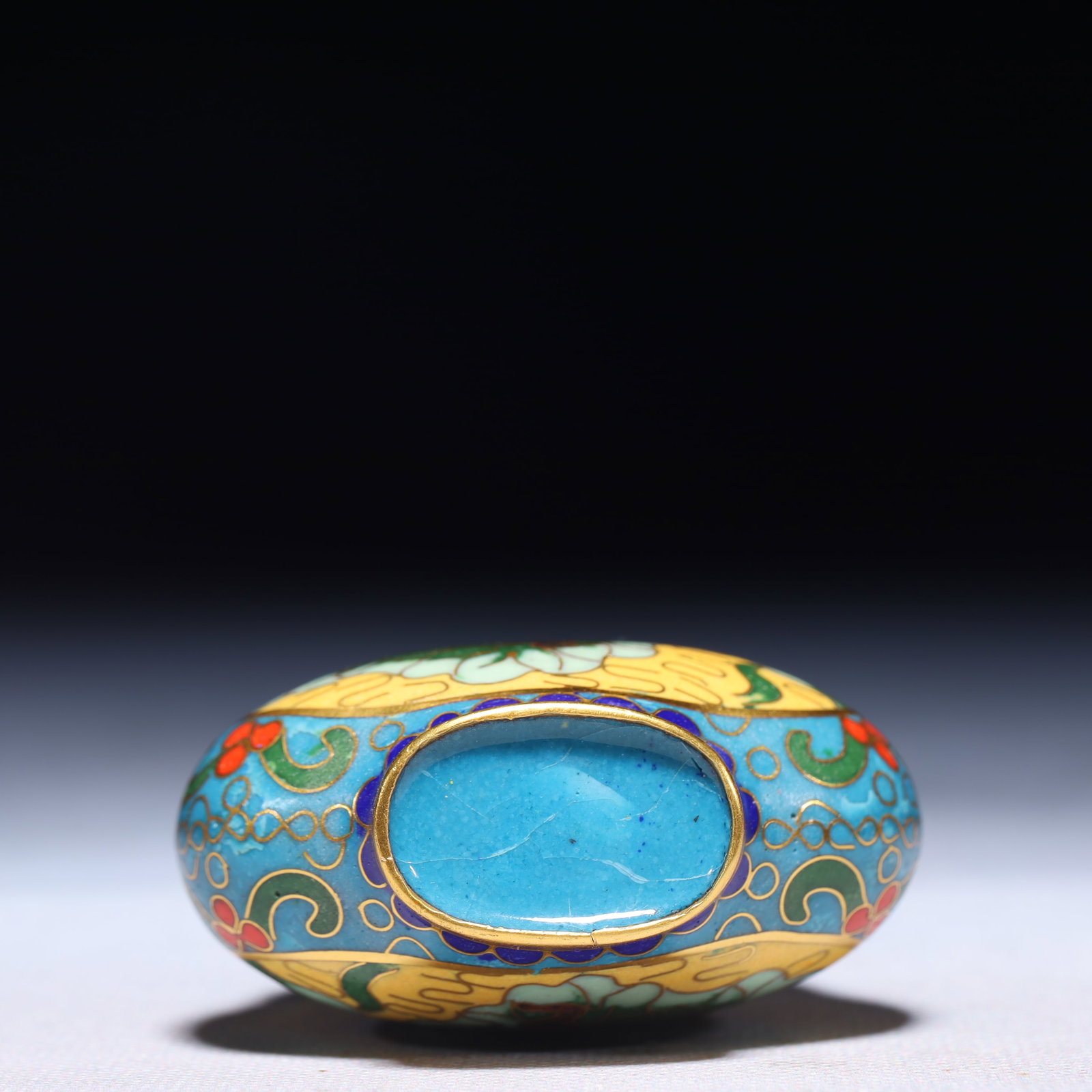 An Exquisite Cloisonne Lotus Pattern Snuff Bottle - 8