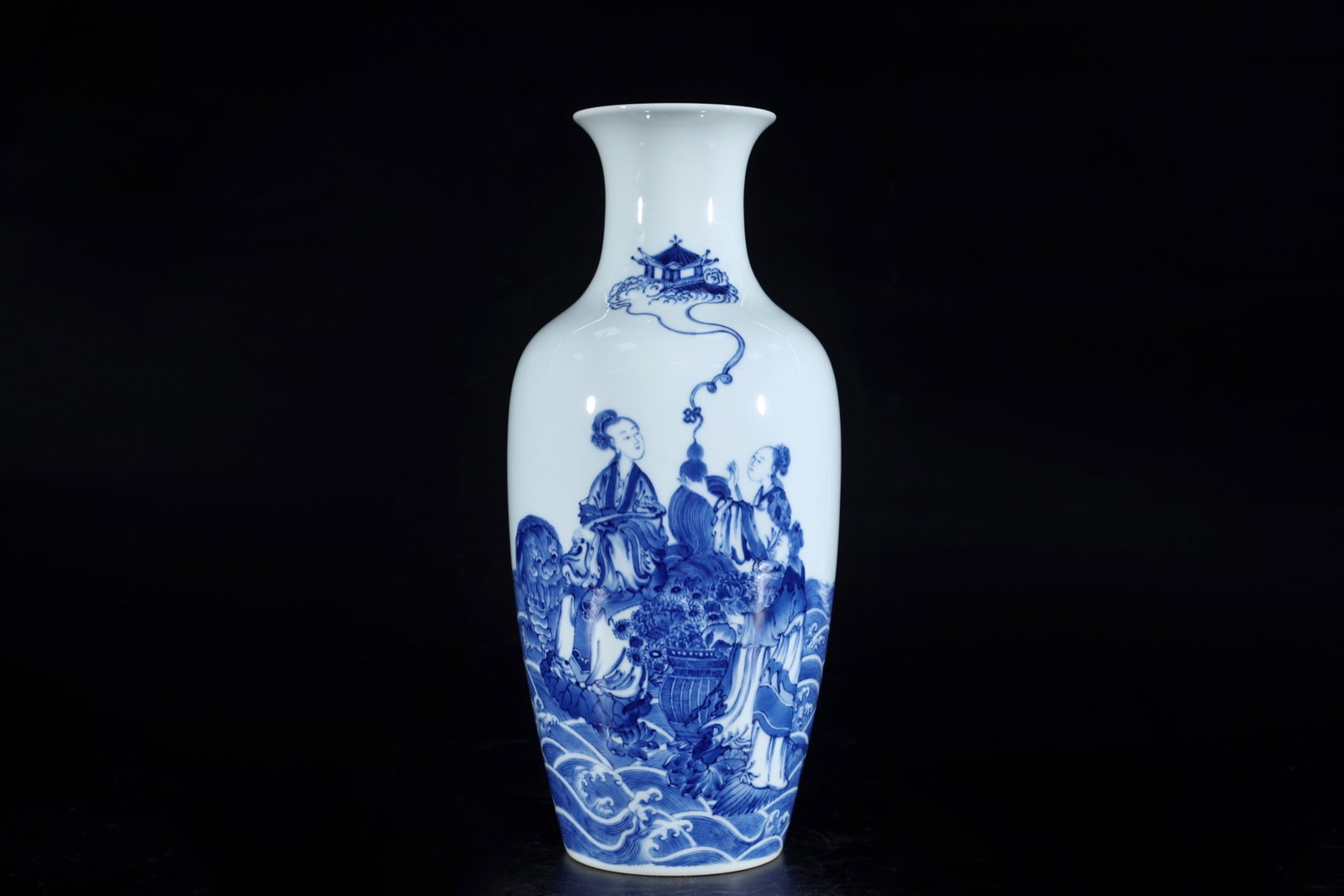 An Exquisite Blue and White Character and Story Pattern Vase (1 of 9)