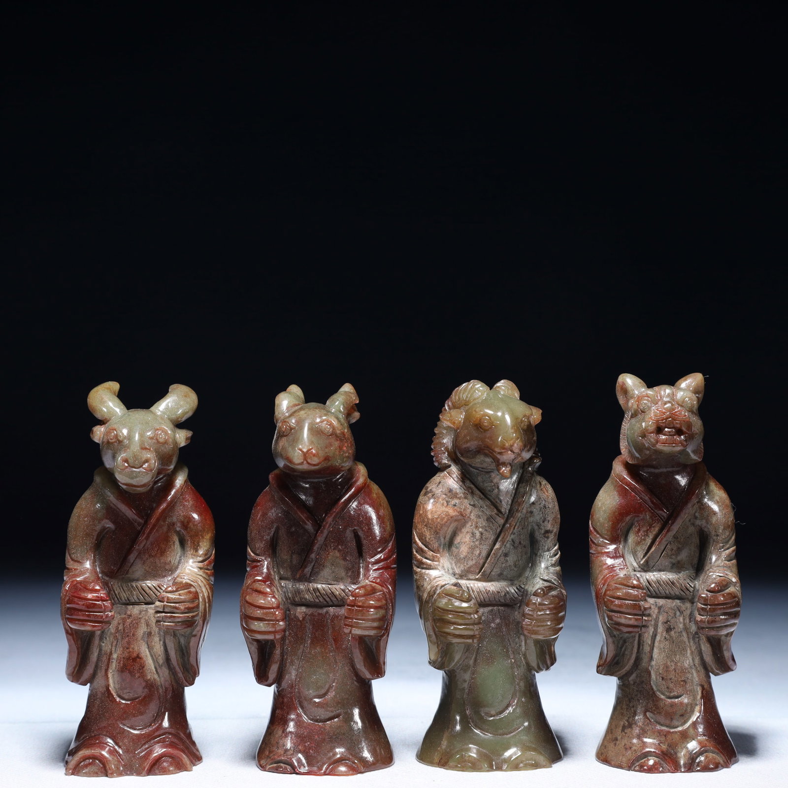 A Set of Fine Green Jade the Twelve Chinese Zodiac Signs Ornaments (1 of 12)