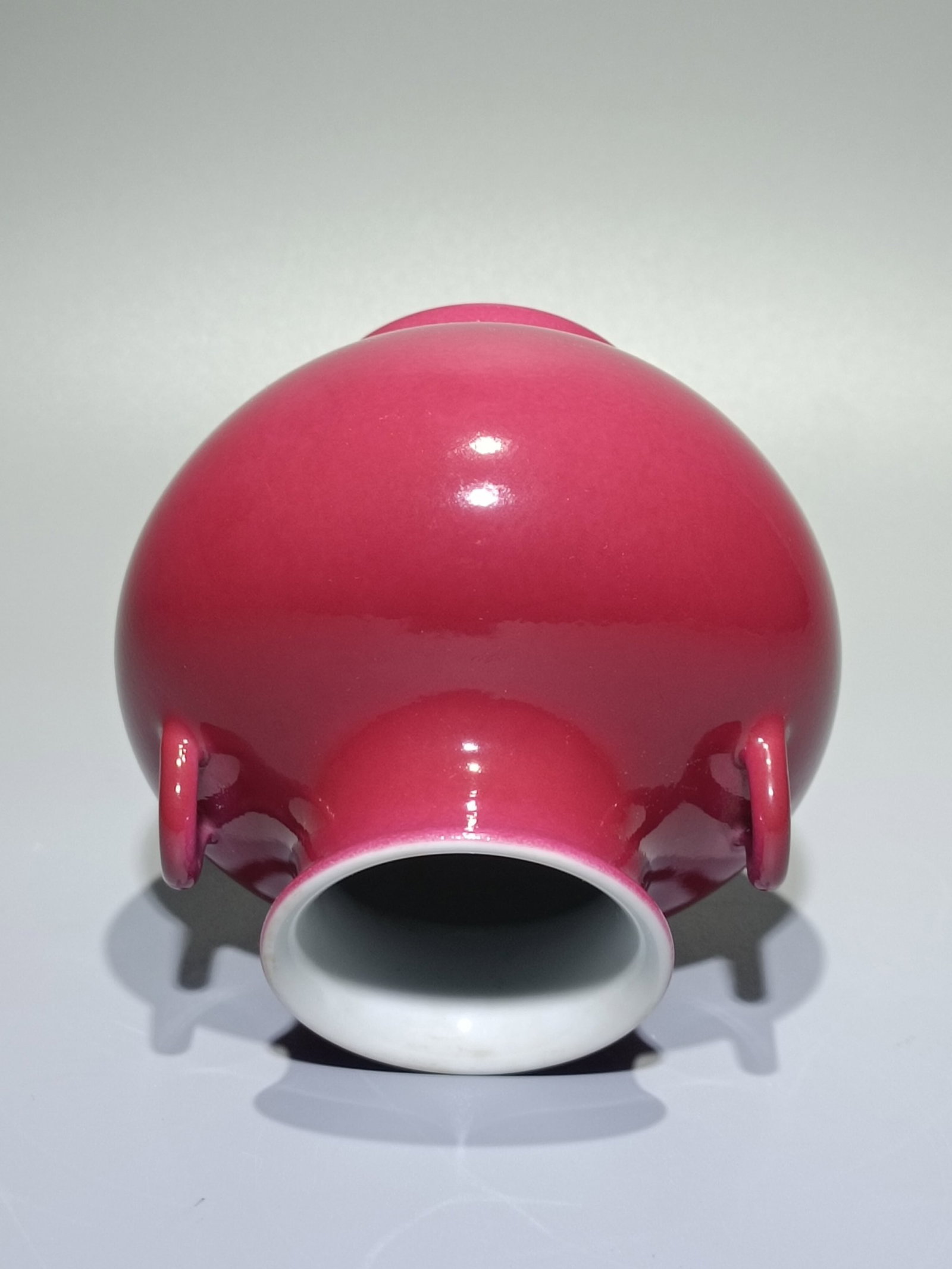 An Exquisite Ruby Red-Glazed Double-Ears Jar - 8