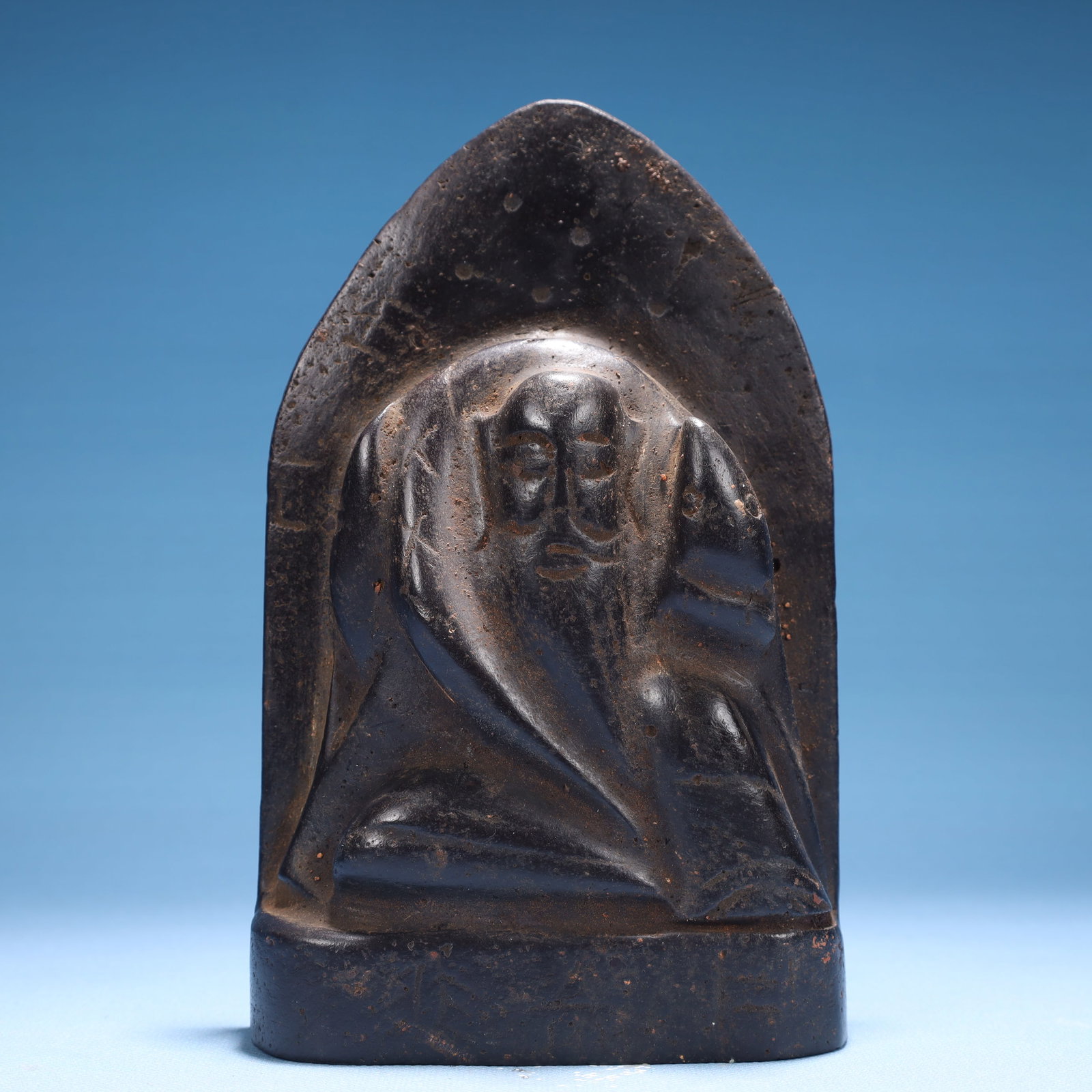 An Archaic Hongshan Culture Greenish Jade Figure Ornament (1 of 5)
