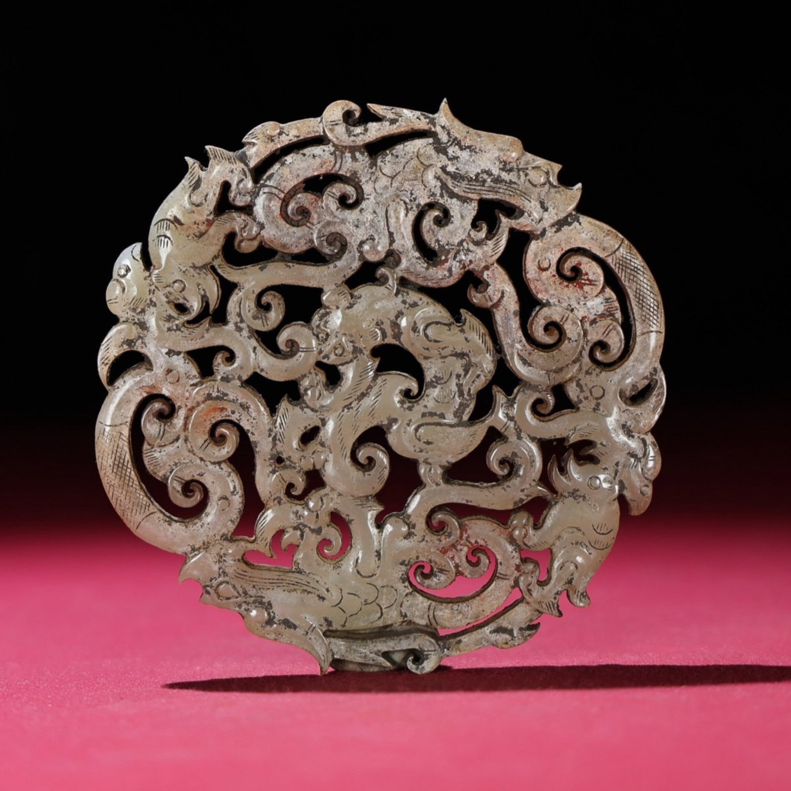 White Jade Dragon Pattern Pendant (1 of 8)