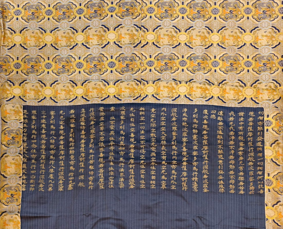 A beautifully woven thangka with images of Sakyamuni - 3