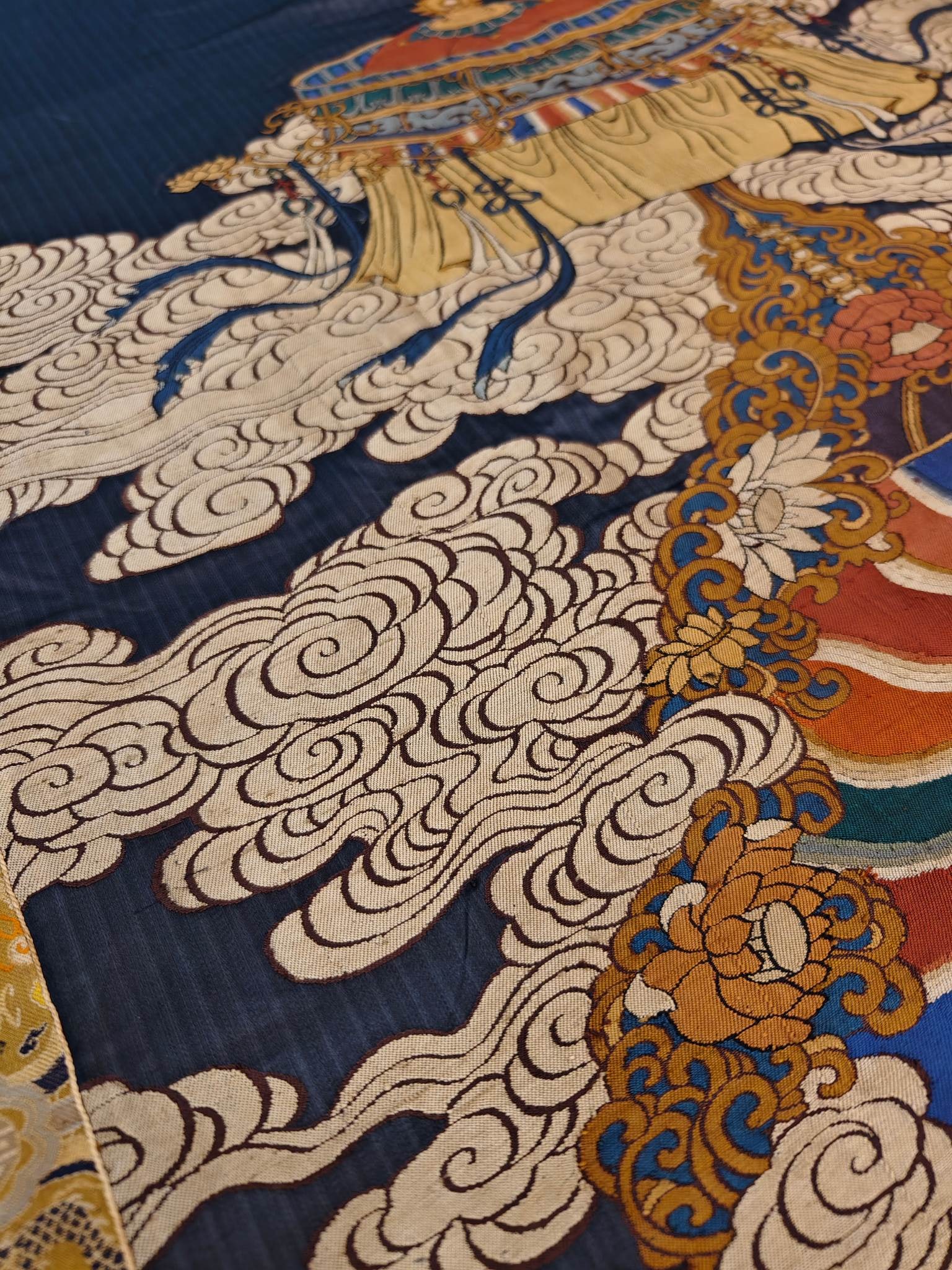 A beautifully woven thangka with images of Sakyamuni - 7