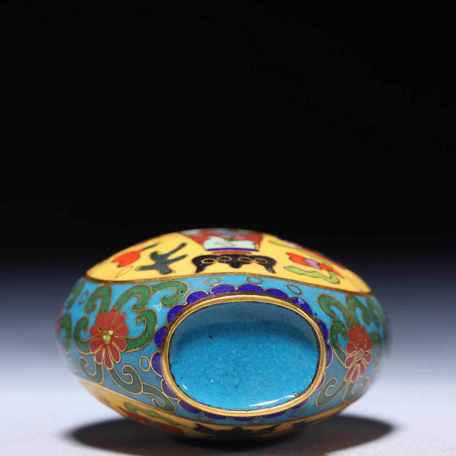 An Exquisite Cloisonne Flower Pattern Snuff Bottle - 8