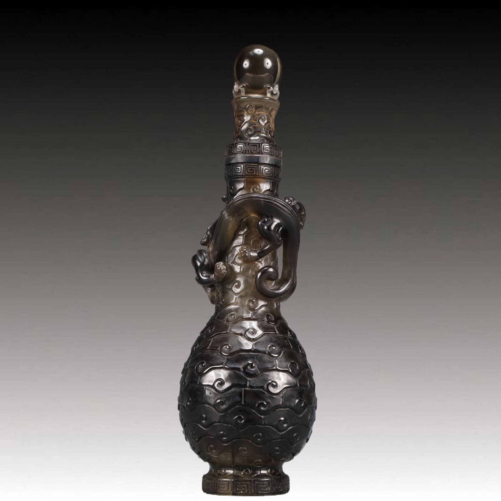 An Exquisite Crystal Auspicious Beast Pattern Vase - 5