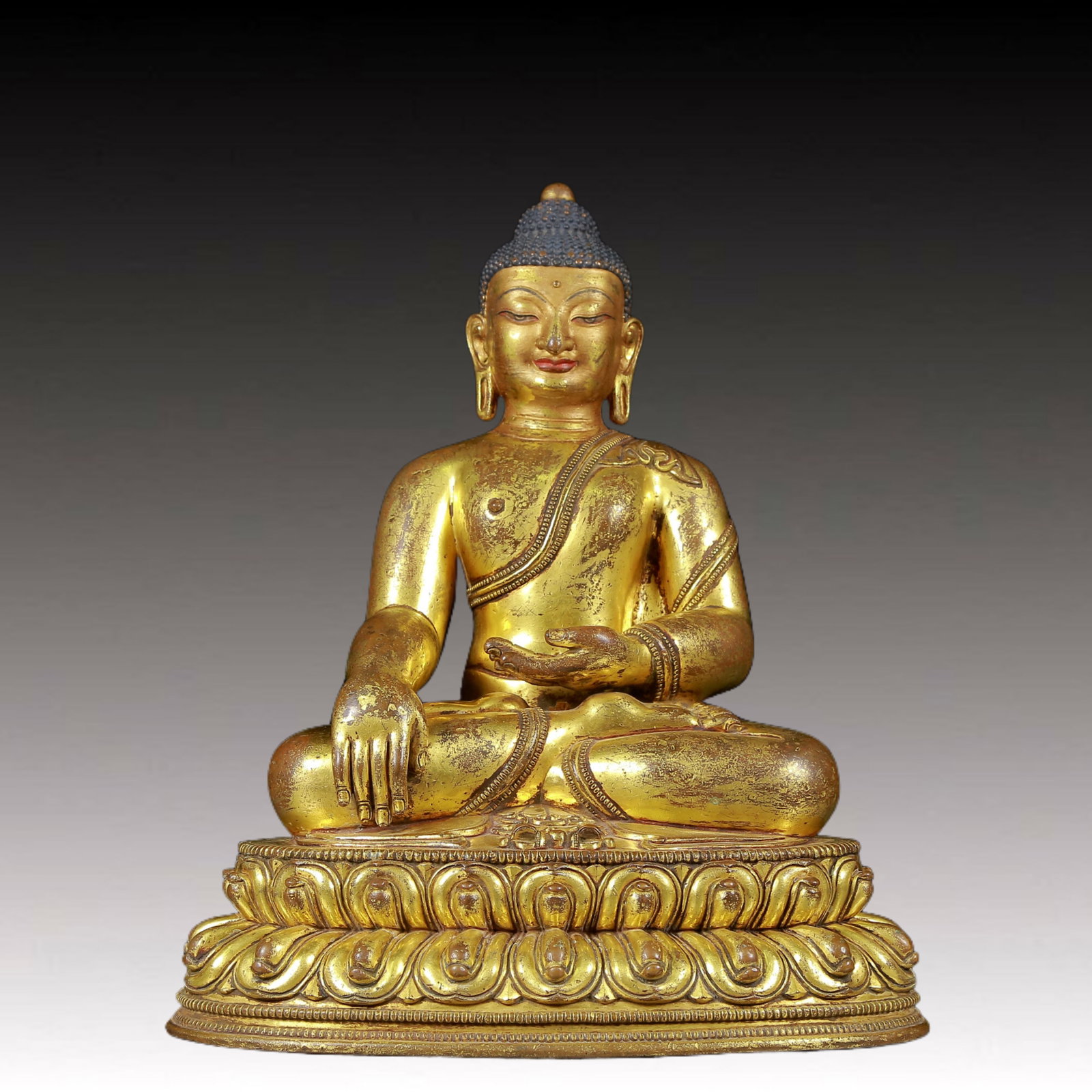 Three Brilliant Gilt-Bronze Figures Of Buddha - 11