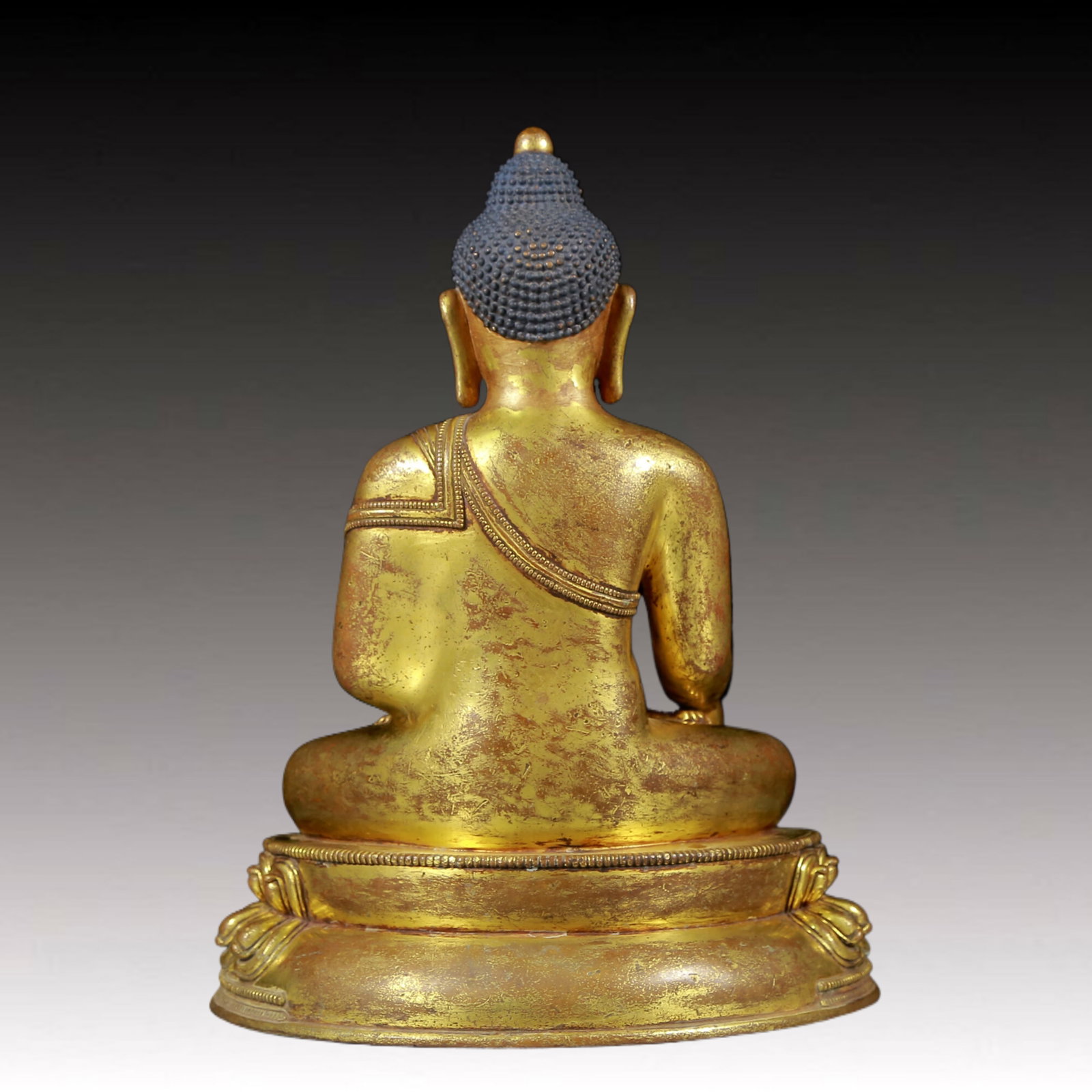 Three Brilliant Gilt-Bronze Figures Of Buddha - 14