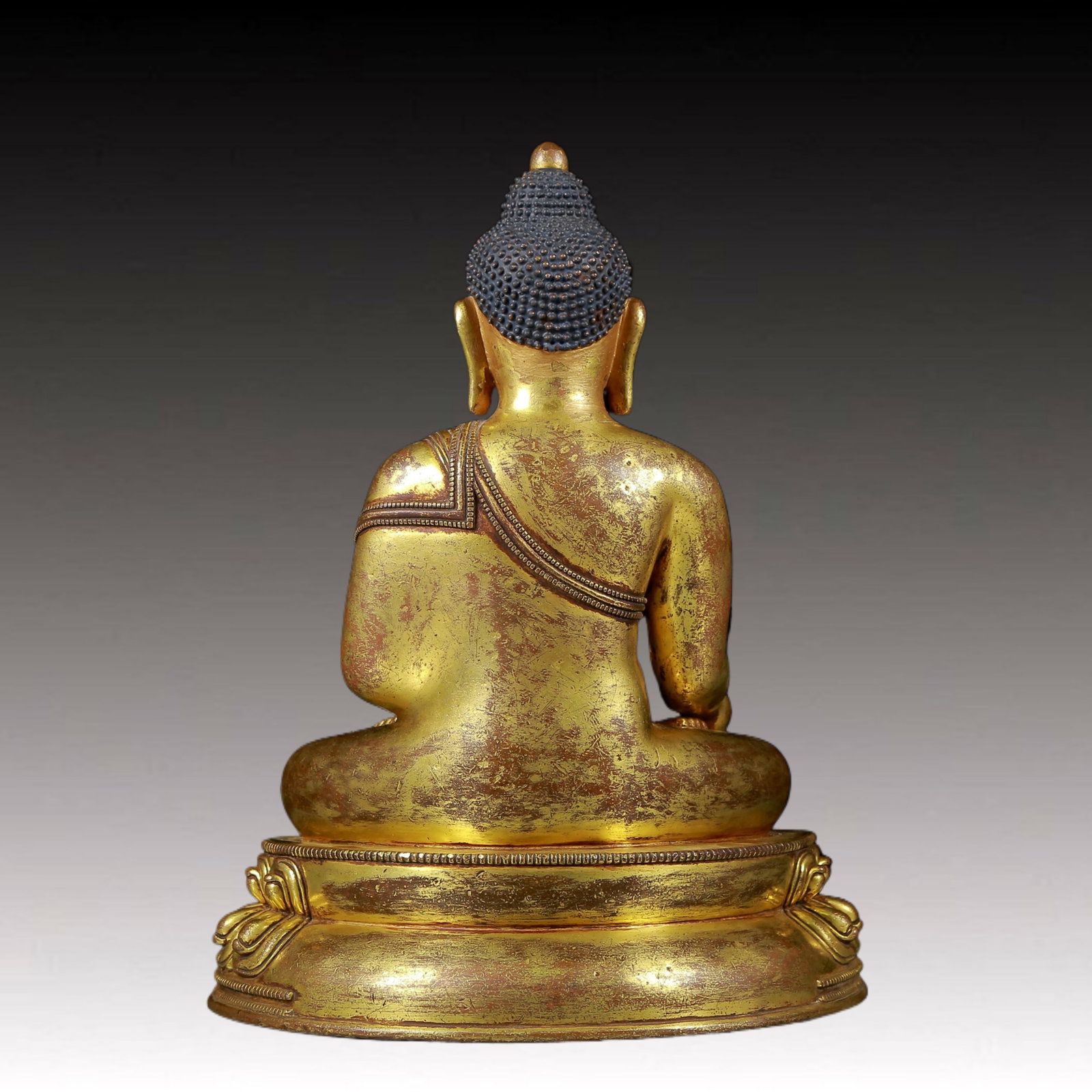 Three Brilliant Gilt-Bronze Figures Of Buddha - 18