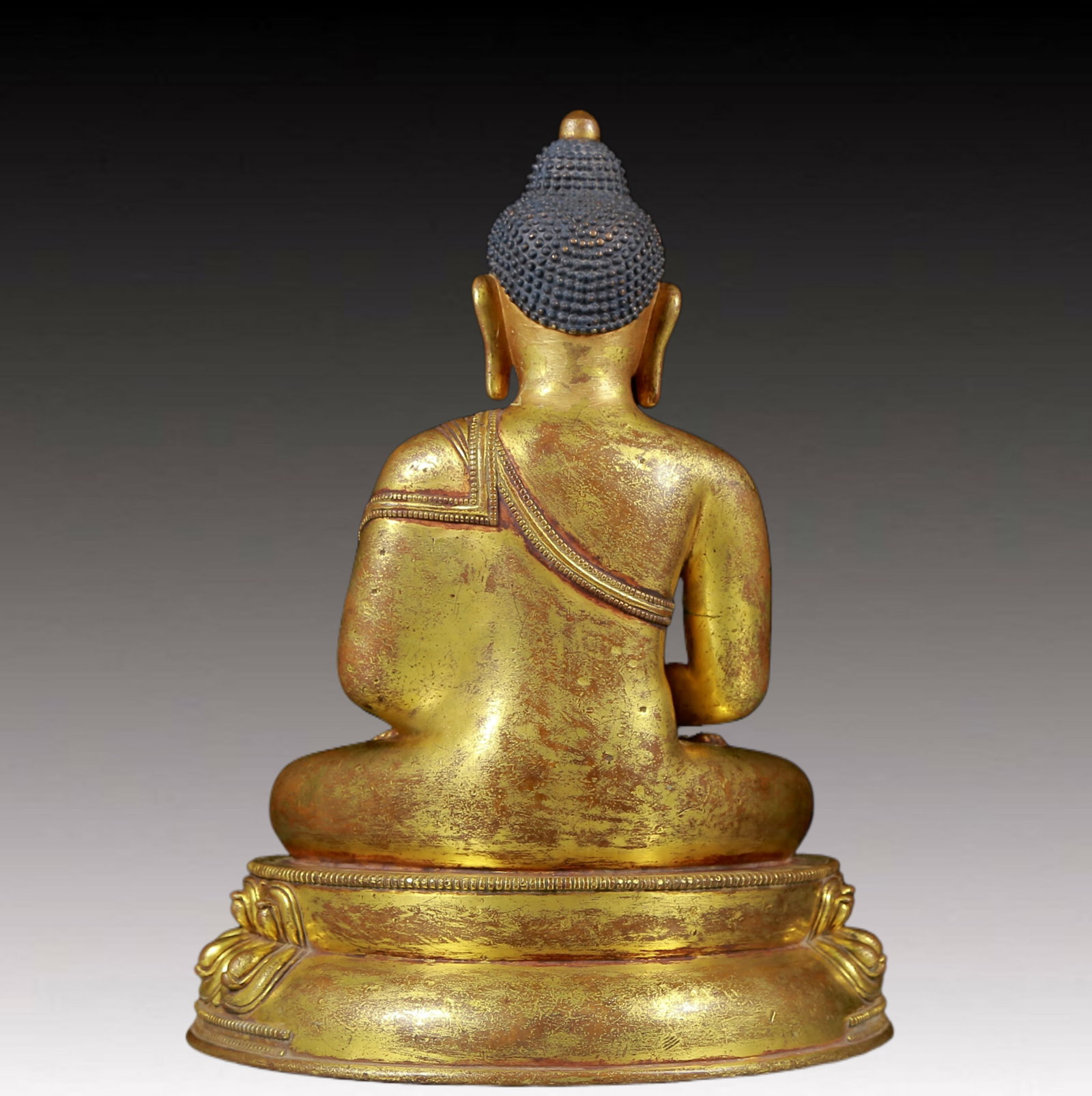 Three Brilliant Gilt-Bronze Figures Of Buddha - 9