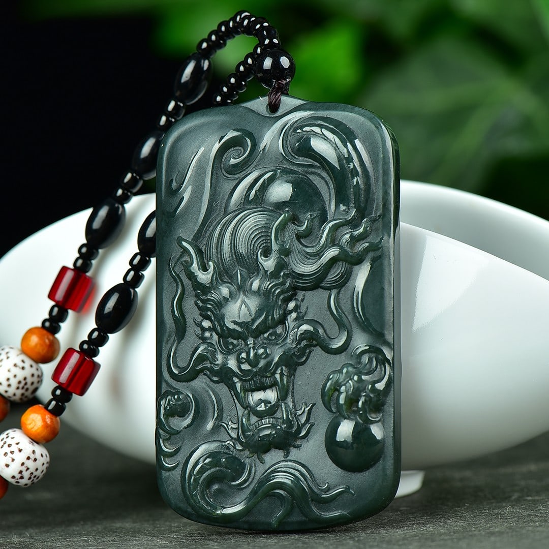 An Exquisite Sapphire Dragon Pattern Pendant - 2
