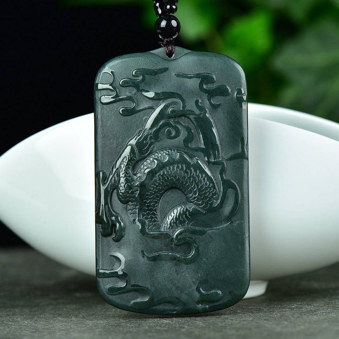 An Exquisite Sapphire Dragon Pattern Pendant - 5