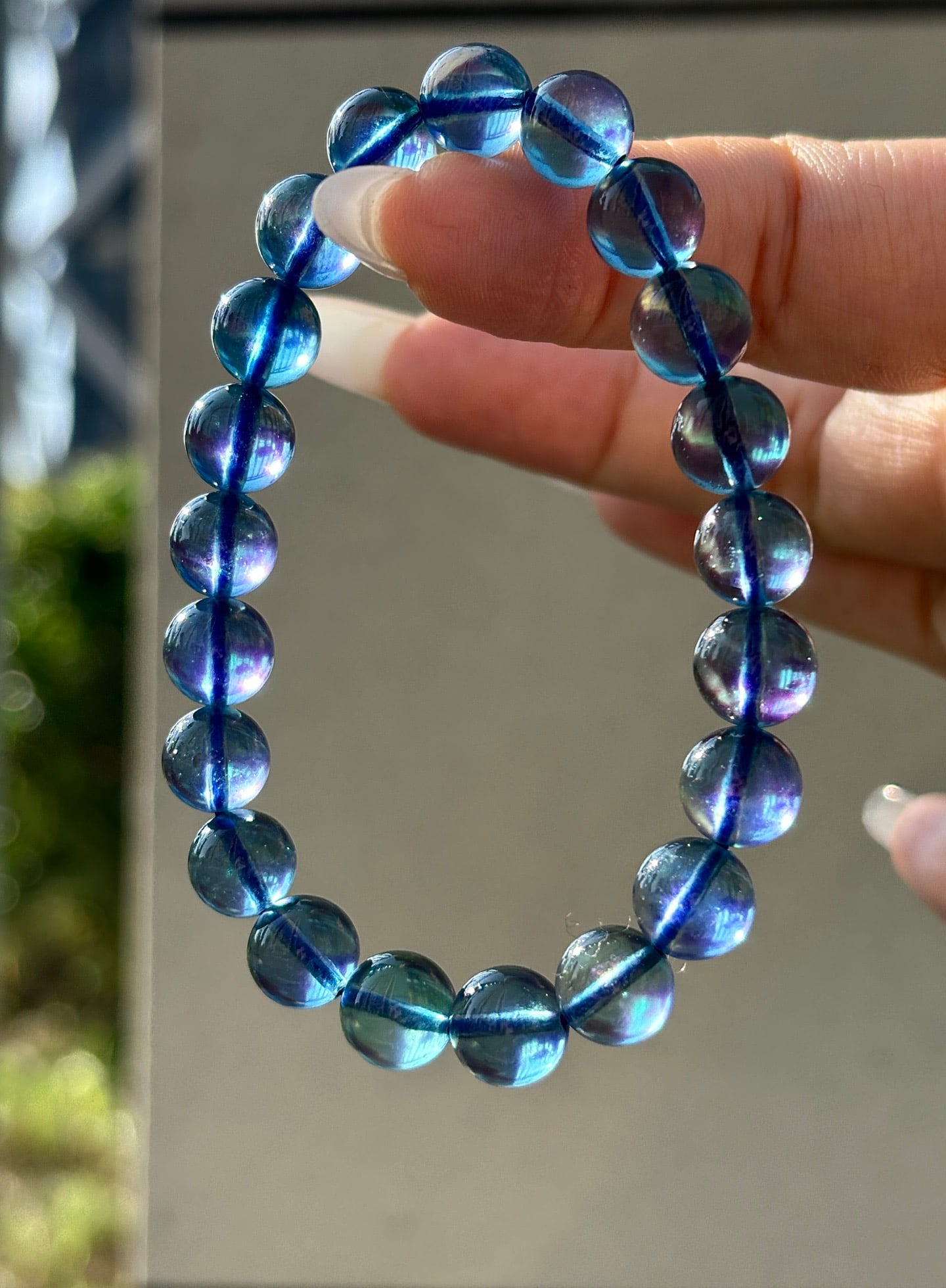 An Exquisite Aquamarine Bracelet: An Exquisite Aquamarine Bracelet,Size:0.4in,Weight:21.8g 海蓝宝手串