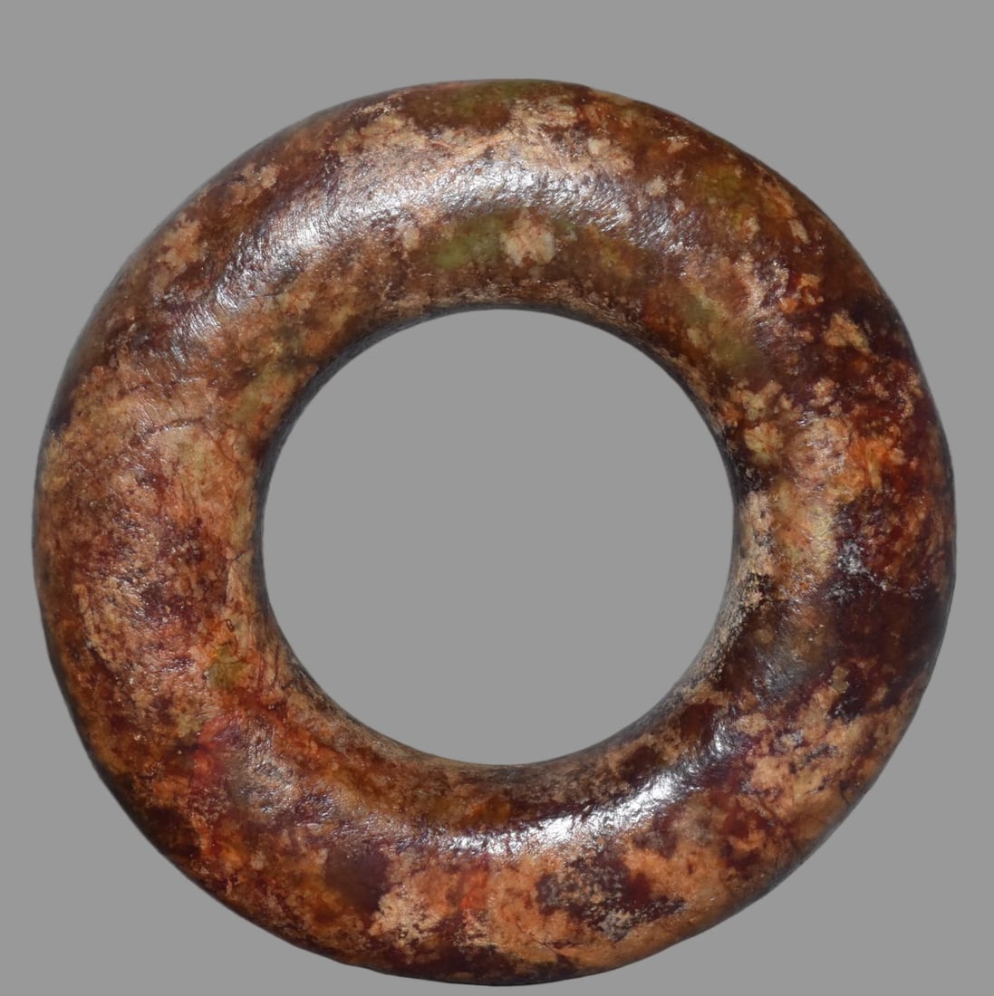 A Exquisite Hemoyu Bracelets: A Exquisite Hemoyu Bracelets,Ancient Time, China,Size:4.5in,Weight:380g 河磨玉手环,远古时期