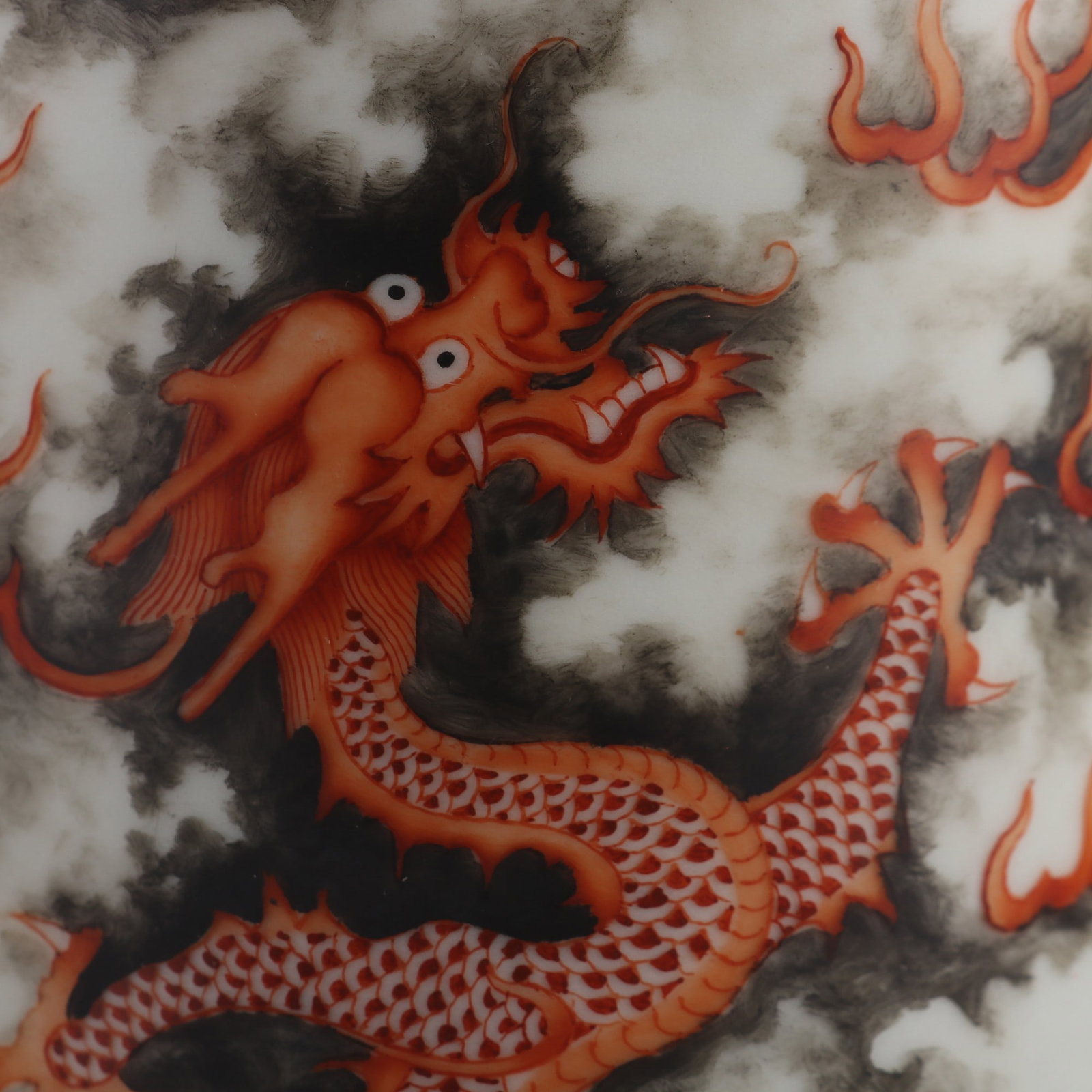 A Exquisite Ink Color Dragon Pattern Brush Pot - 6