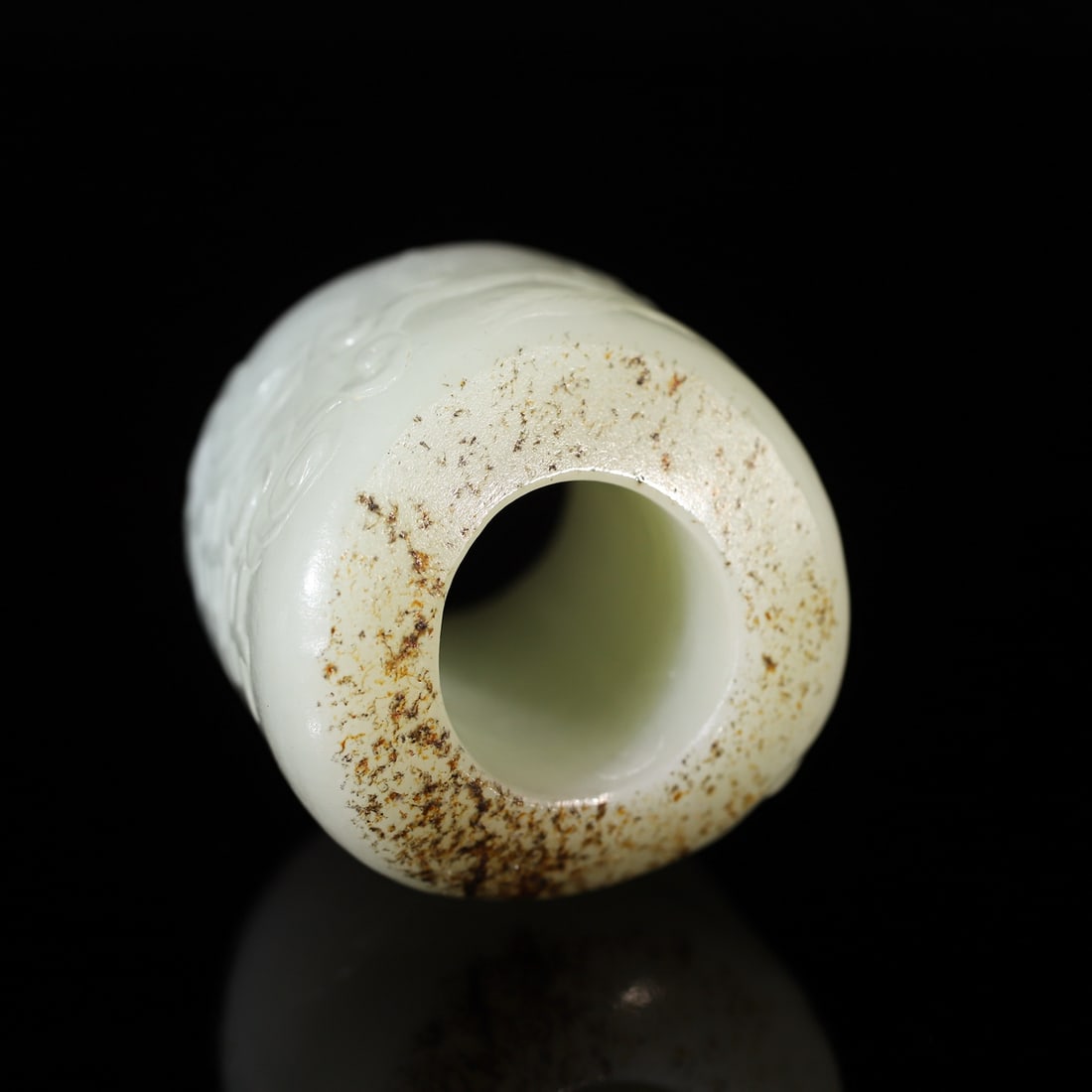 A Exquisite Hotan Jade Dragon Thumb Ring - 8