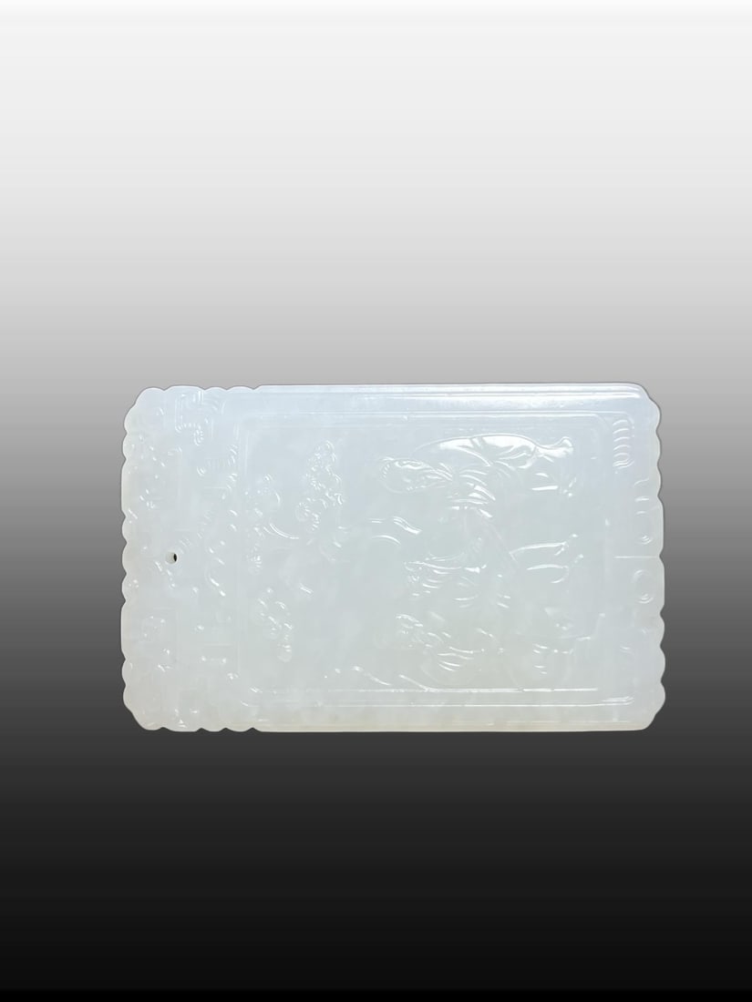 A Exquisite Hotan Jade Figures Pattern Jade pendant - 3