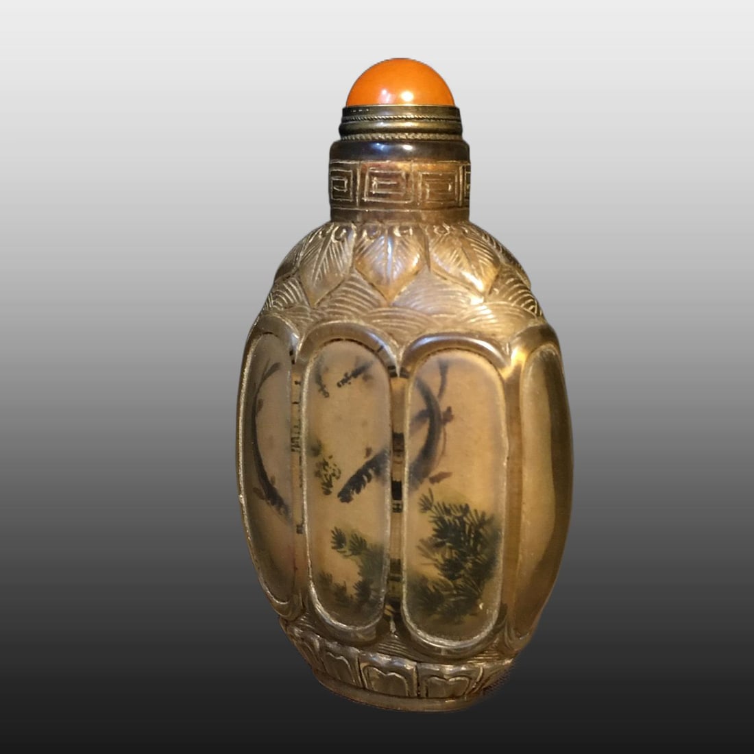 A Exquisite Colored glaze Fish and Lotus Pattern Snuff Bottle - 4