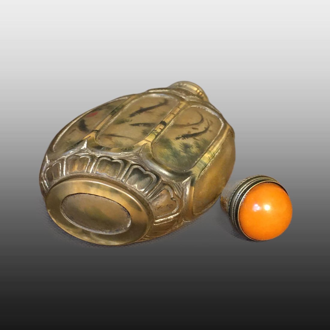 A Exquisite Colored glaze Fish and Lotus Pattern Snuff Bottle - 9