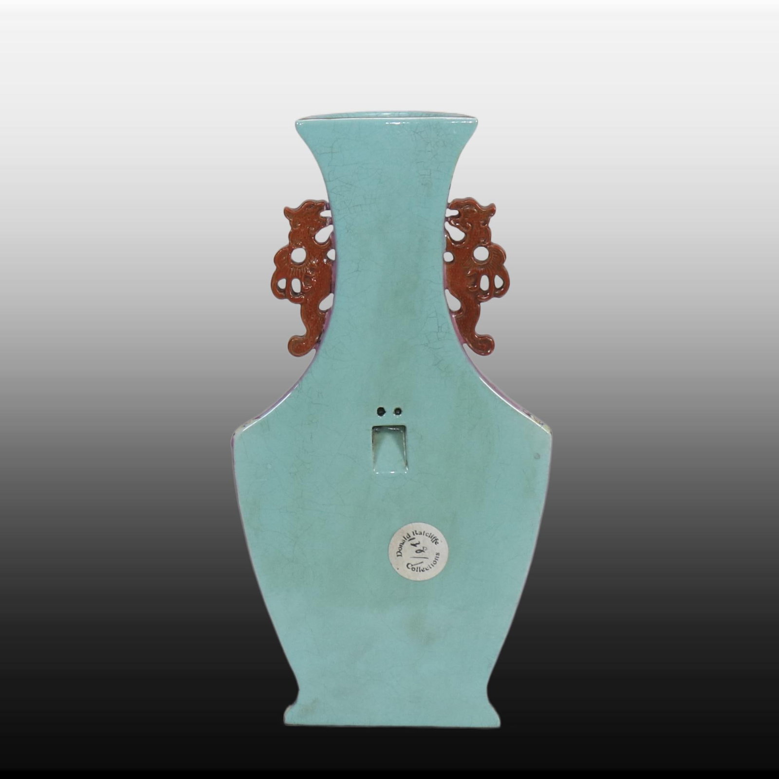 A Exquisite Ruby Red Glazed Landscape Pattern Vase - 3