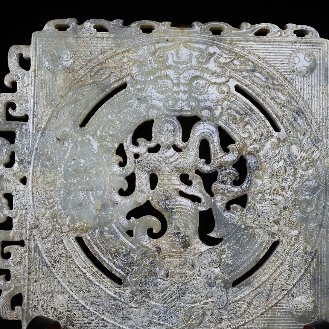 A Exquisite Hotan Jade Figures Pattern Jade Pendant - 2