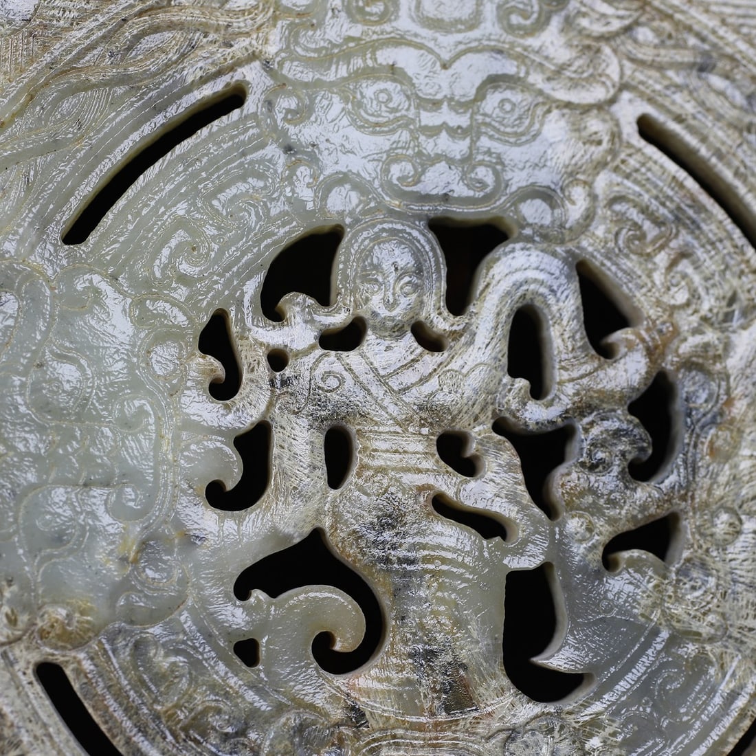 A Exquisite Hotan Jade Figures Pattern Jade Pendant - 3