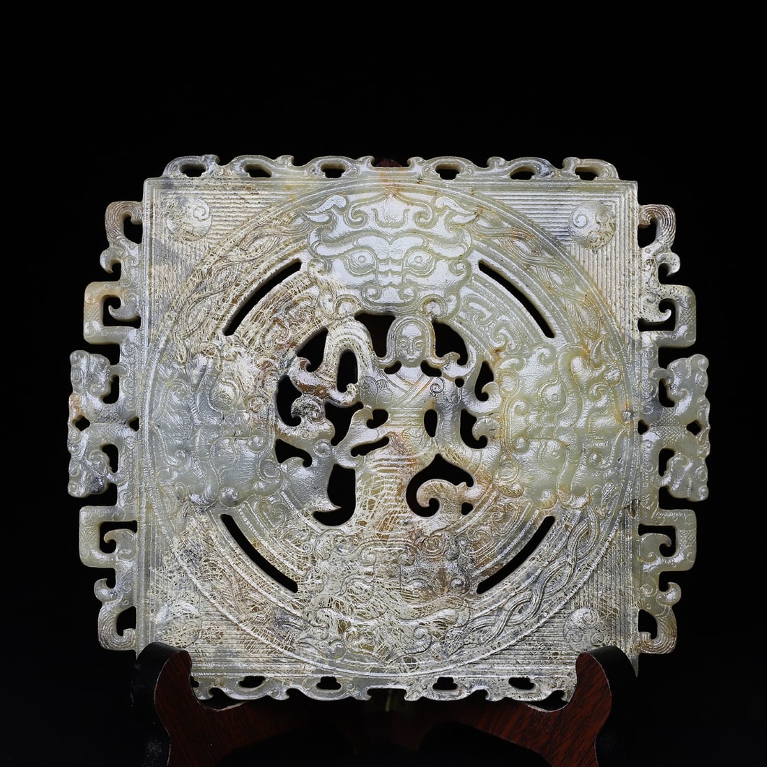 A Exquisite Hotan Jade Figures Pattern Jade Pendant - 4
