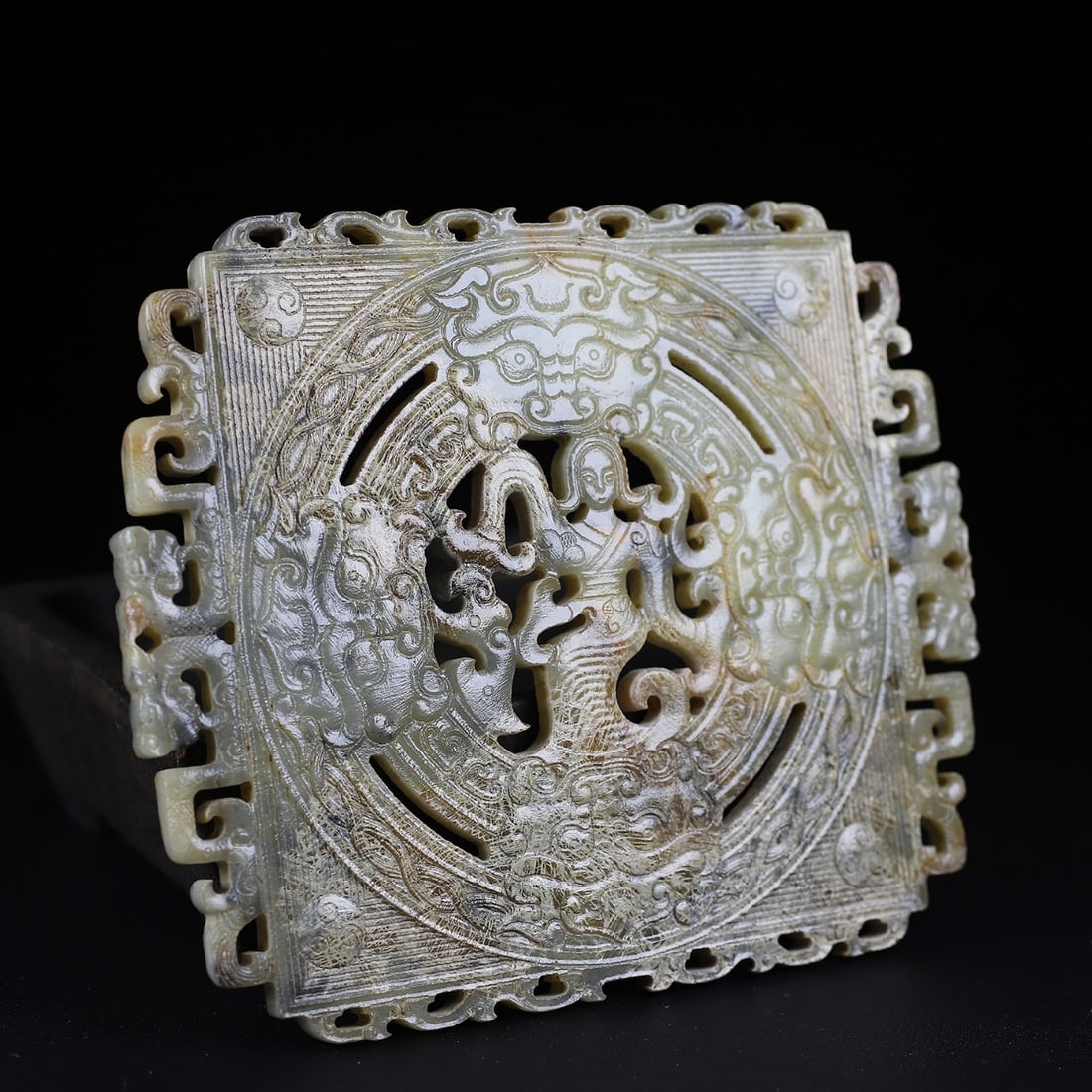 A Exquisite Hotan Jade Figures Pattern Jade Pendant - 8