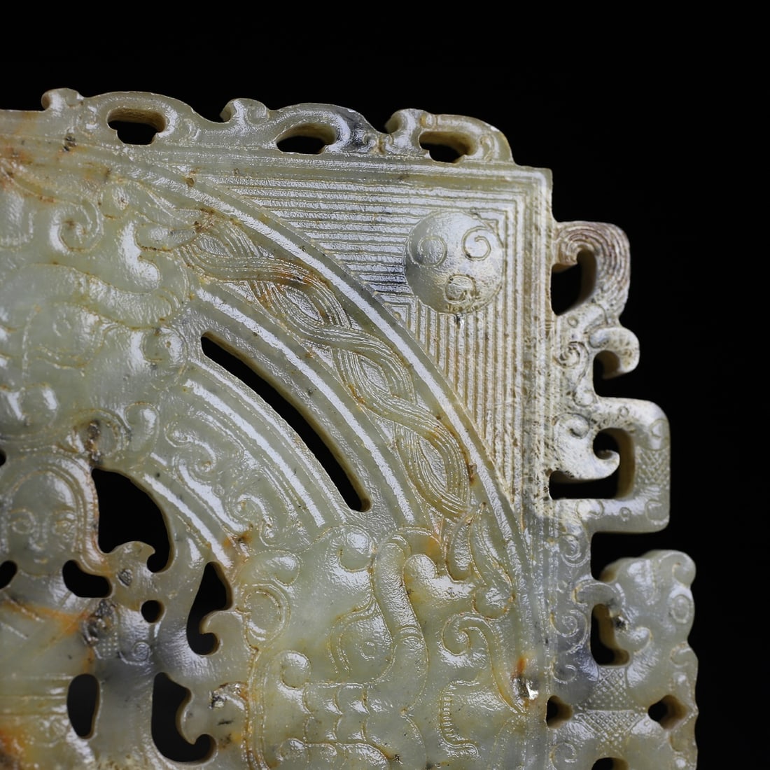 A Exquisite Hotan Jade Figures Pattern Jade Pendant - 9