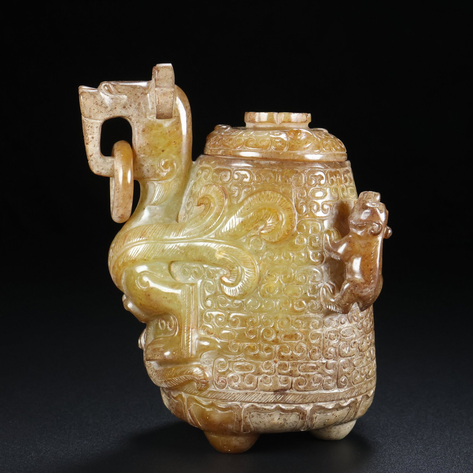 A Exquisite Hotan Jade Phoenix Head Cup (1 of 9)