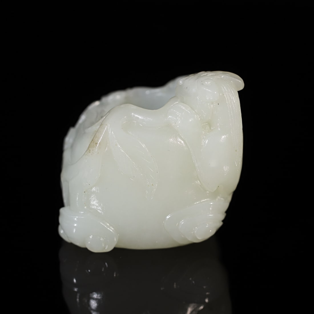 A Exquisite Hotan Jade Dragon Thumb Ring - 4