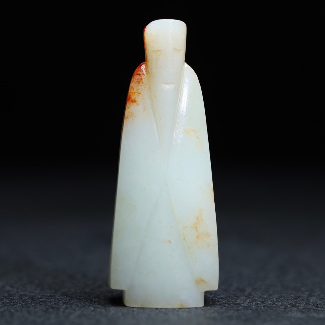 A Exquisite Hotan Jade Figures Ornament: A Exquisite Hotan Jade Figures Ornament,Han Dynasty, China,Size:2.6inx0.9inx0.8in ,Weight:53g 和田玉人形摆件,中国汉代
