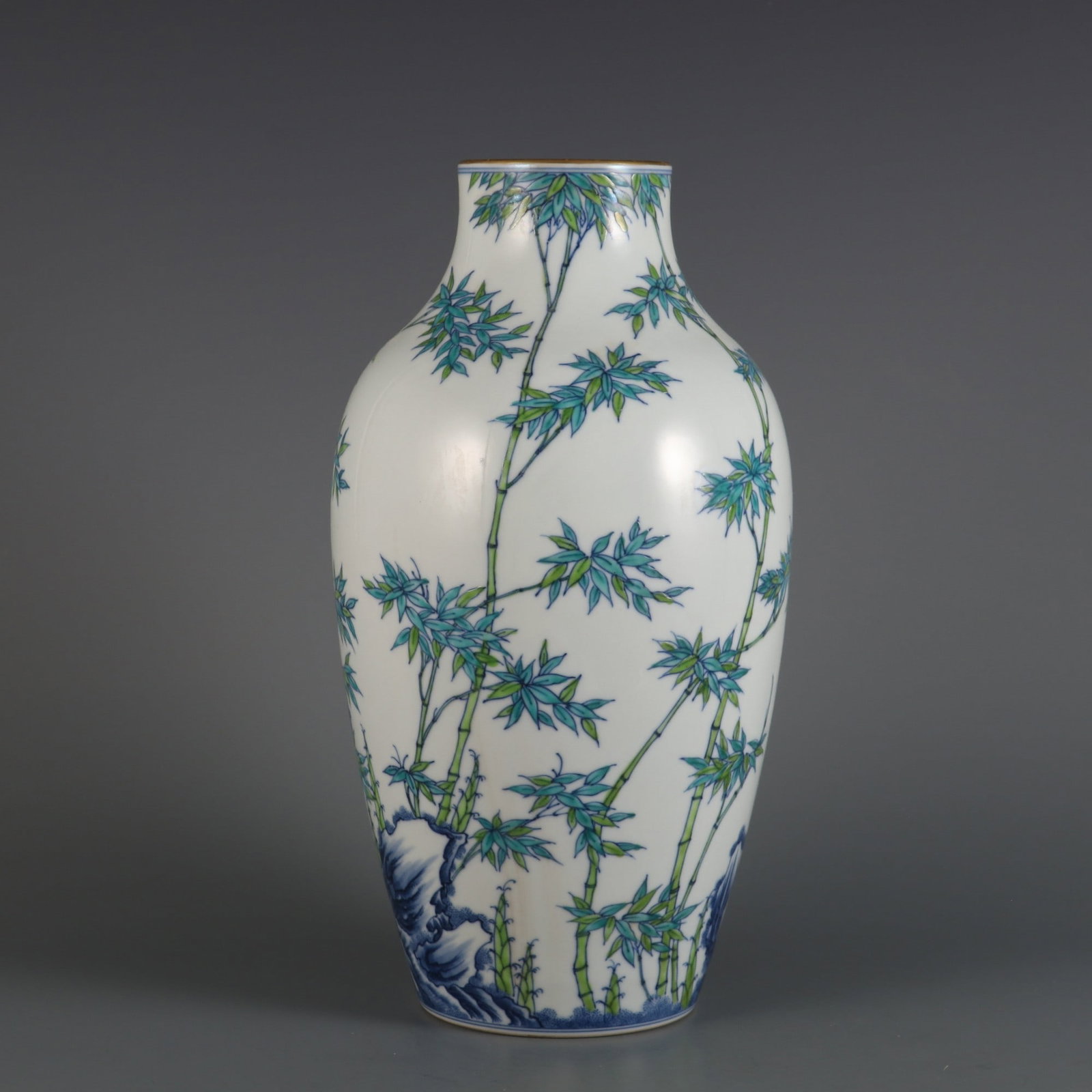 A Exquisite Doucai Bamboo Pattern Vase - 3