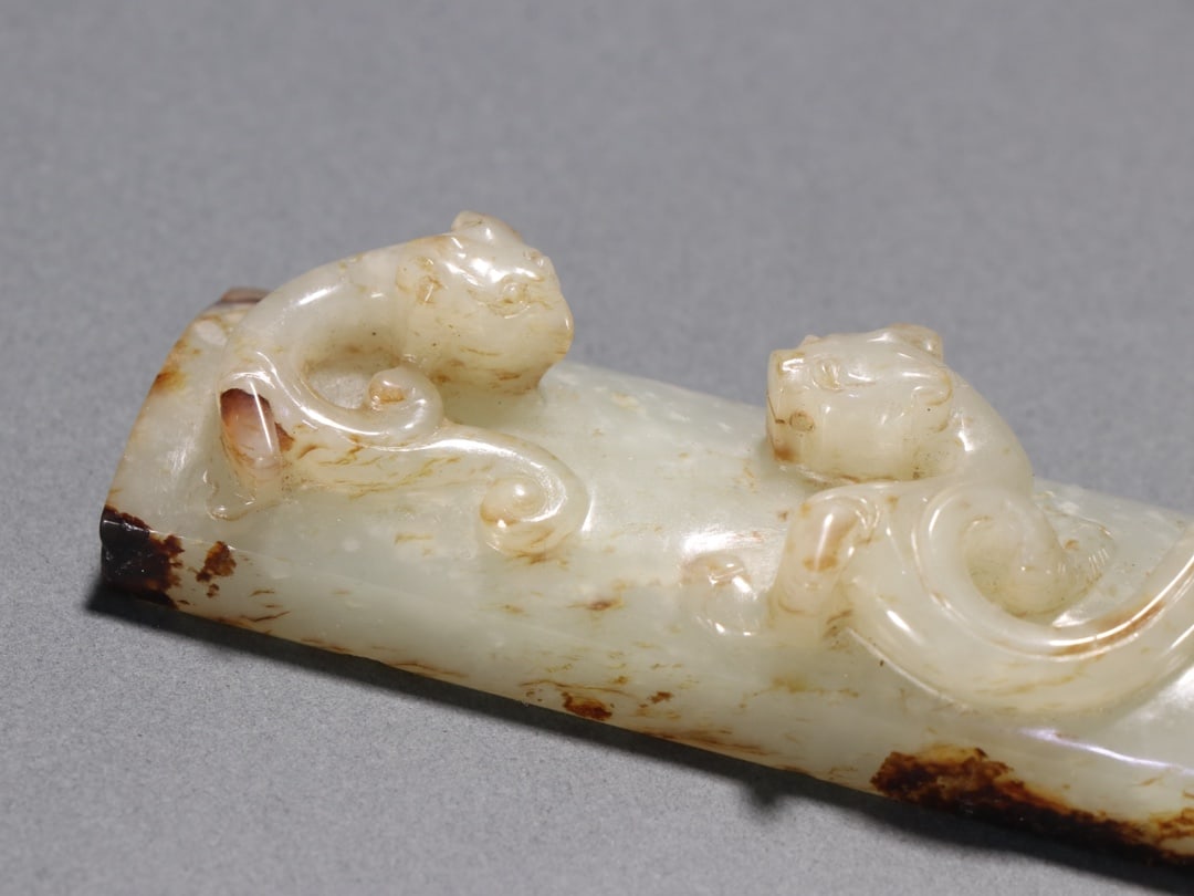A Exquisite Hotan Jade Dragon Pattern Ornament - 4